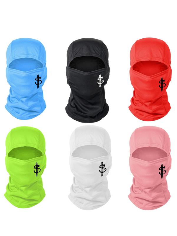 Dollar Print Balaclava Hats Set, Outdoor Sports Riding Mask, Sun Hat for Men and Women, Fashion Accessories for Outdoor Activities