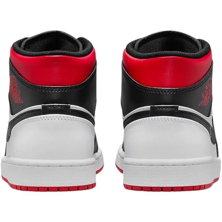 Men's Jordan 1 Mid White Gym Red-Black (DQ8426 106)