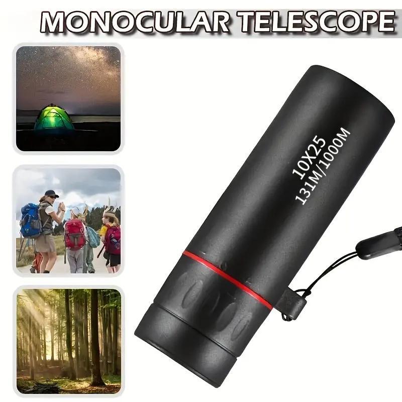 Portable Monocular Telescope, 10x Zoom Outdoor Telescope for Camping & Hunting & Travel & Fishing, Outdoor Camping & Hiking Equipment