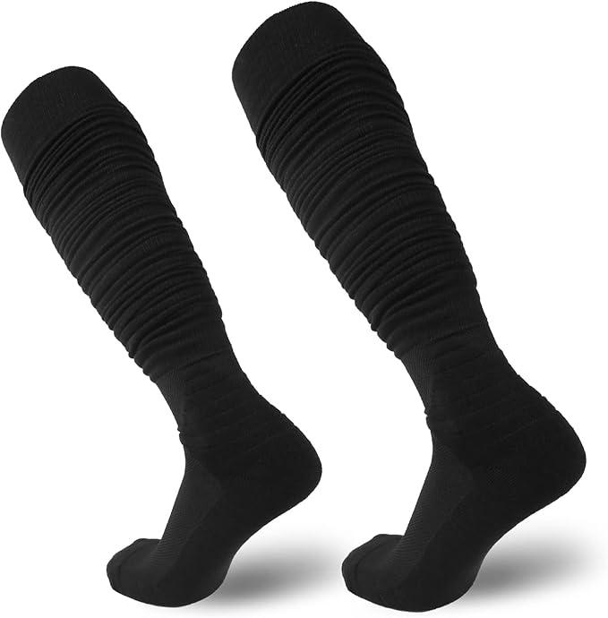 Scrunch Football Socks Non Slip Extra Long Football Socks Men Soccer Socks Knee High Scrunchie Athletic Compression Socks