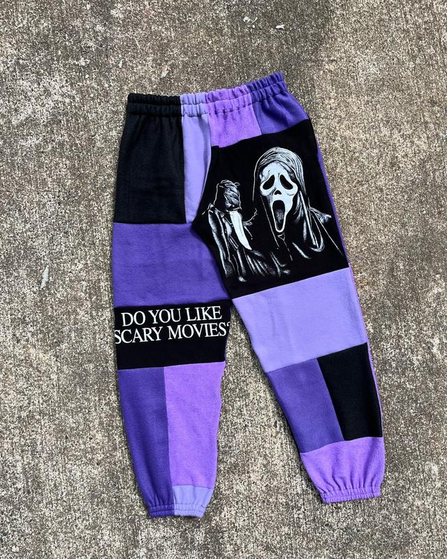 You Can't Kill The BooGeyMan Halloween Joggers, The SLasher Halloween Jogger Pants, Halloween SweatPants, Fall Winter Pants, Jogger Pant For Men, Patchwork Joggers Halloween