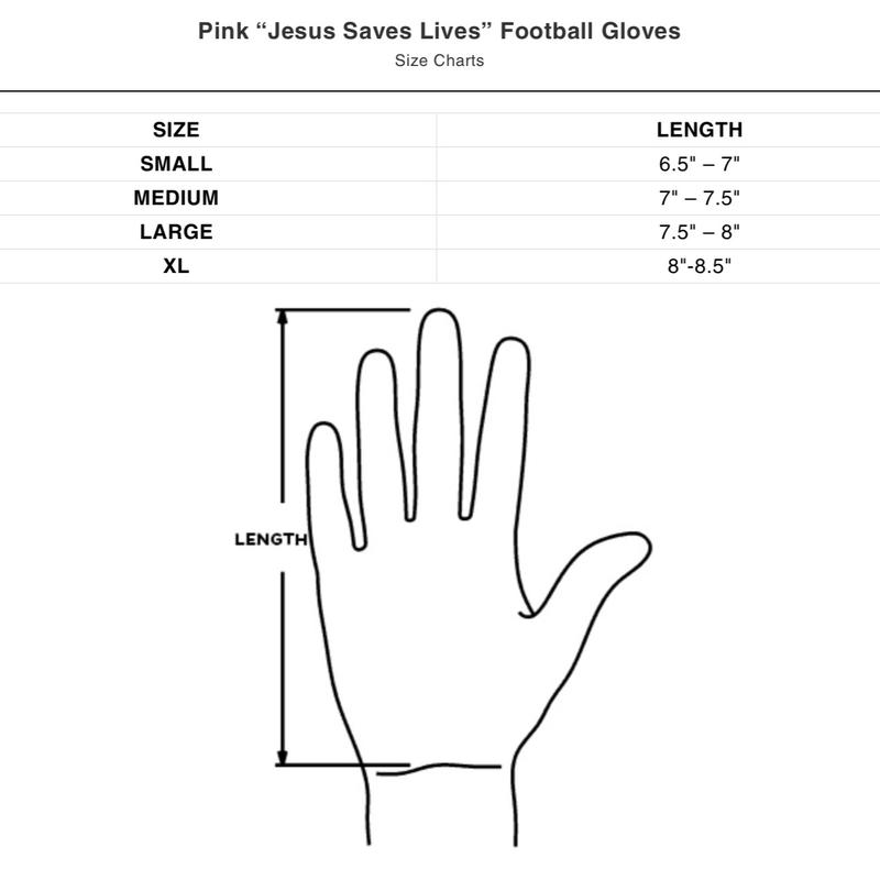 JESUS SAVES LIVES FOOTBALL RECIEVER GLOVES