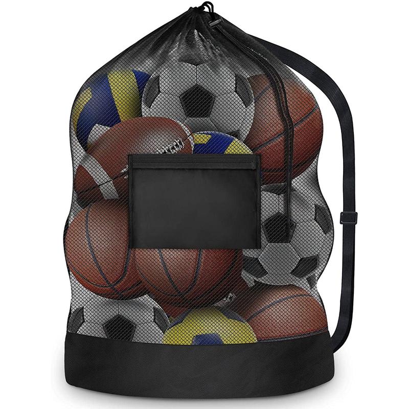 Extra Large Sports Ball Bag - Mesh Soccer Team Balls Storage Bag with Drawstring | Ideal for Basketball, Beach Gear, Swimming Equipment, and More | Durable and Versatile Sports Equipment Organizer