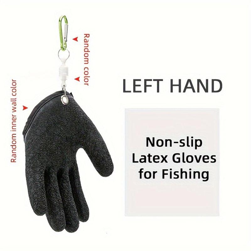 Non-slip Latex Gloves for Fishing, 1 Count Anti-slip Fishing Gloves with Hook, Thickened Hook Fishing Gloves, Outdoor Fishing Accessories, Christmas, Christmas Gift