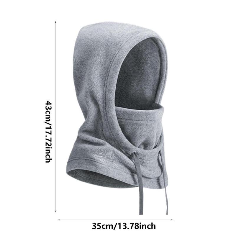 Unisex Cycling Cap Ski Winter Windproof Outdoor Sports Bib Cold Padded Hood Mask Plush Warm Hat Drawstring Warmth