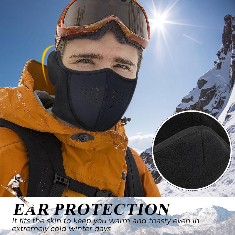 Breathable Face Mask, Warmer Ear Cover, Sports Face Masks for Cold Weather Skiing Snowboard Cycling Riding Running Walking, Winter Outdoor Accessories