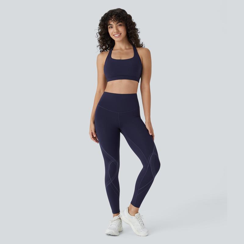 Halara SoCinched High Waisted Butt Lifting Tummy Control Shaping Speedwave Quick Dry Running Leggings