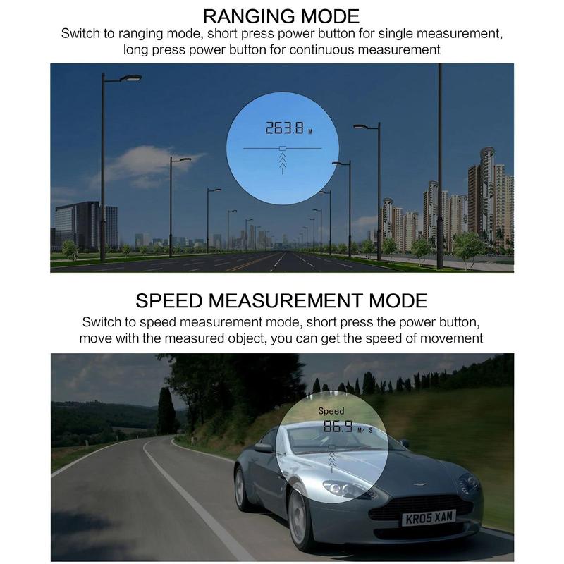 500m Laser Rangefinder, Battery Required Flagpole Locking Vibration Function Slope Mode Continuous Scanning, Optical Instrument for Golf & Hunting