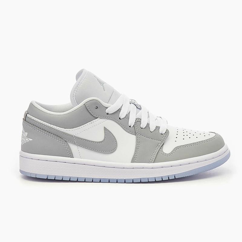 Nike Air Jordan 1 Low Wolf Grey Aluminum DC0774-105 Women's Shoe New