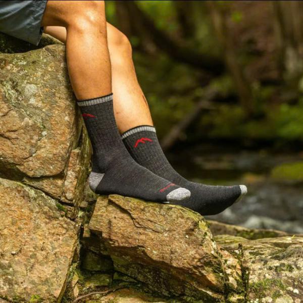 Darnn Tough Micro Crew Cushion Sock for Men and Women - All Seasons Trekking, Hiking, Cycling Socks