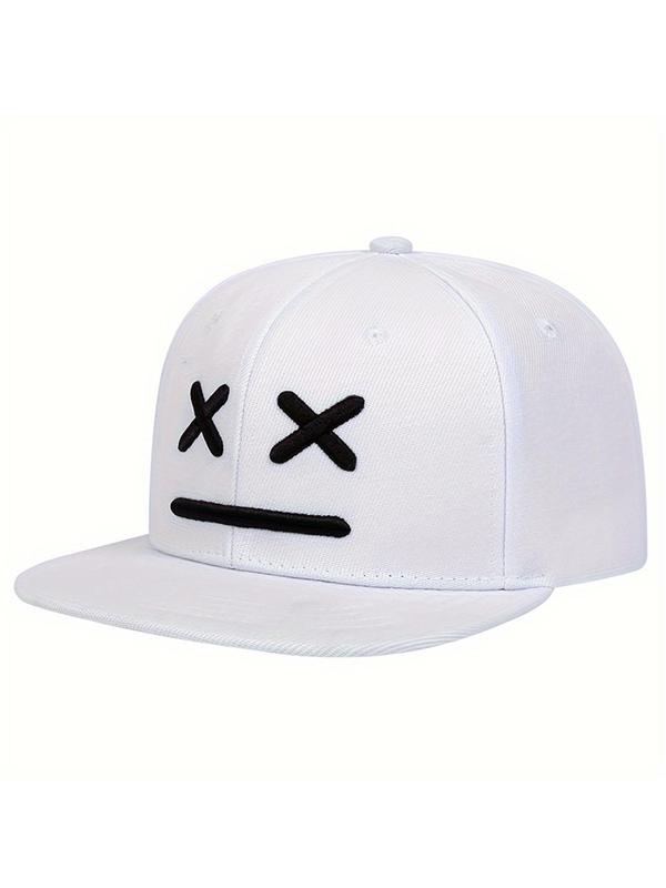 Cartoon Face Embroidery Baseball Cap, Casual Outdoor Sports Hat for Men & Women, Adjustable Sun Protection Cap for Daily Wear