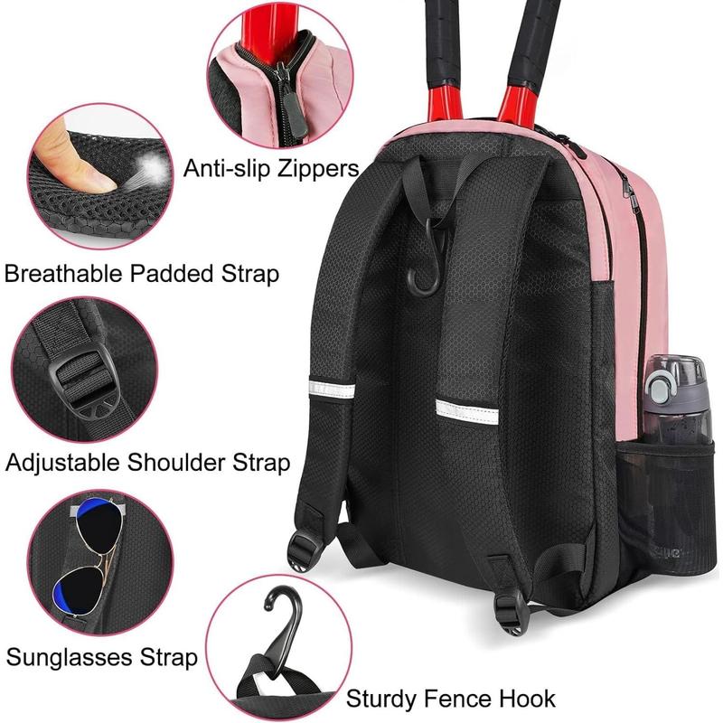 Tennis Bag Tennis Backpack for Women Men 2 Rackets with Insulated Pocket Ventilated Shoe Compartment