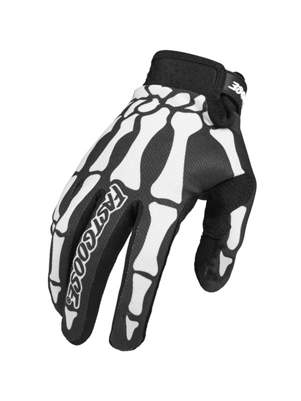 Skeleton Letter Print Sports Gloves, Breathable Non-slip Cycling Gloves, Outdoor Sports Protector for Men & Women