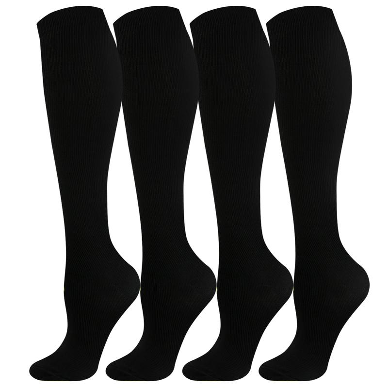 SHOWITTY 4 Pairs Sports Socks for Women & Men - Best Support for Medical, Circulation, Nurses, Running, Travel