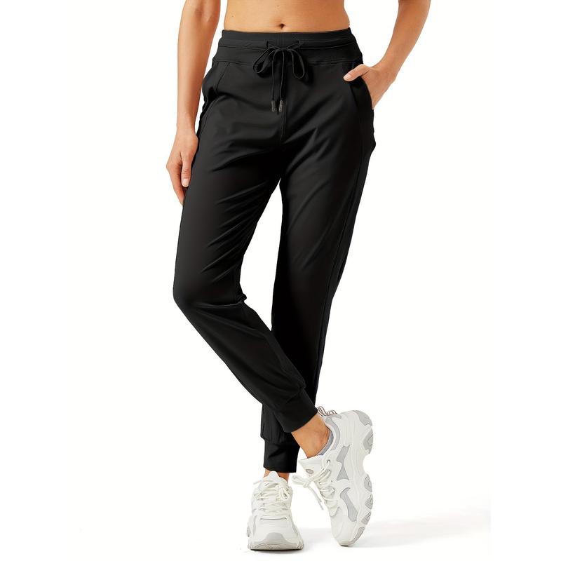 High Waisted Women's Joggers Pants With Zipper Pockets, Athletic Tapered Sweatpants For Workout, Lounge, And Casual Wear