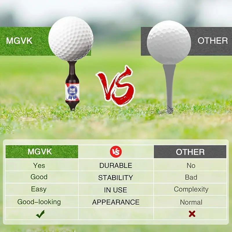 Golf Ball Nail, 6 Counts set Mini Beer Bottle Shaped Golf Ball Nail, Durable ABS Material Golf Ball Accessories for Golf Enthusiasts, Christmas Gift