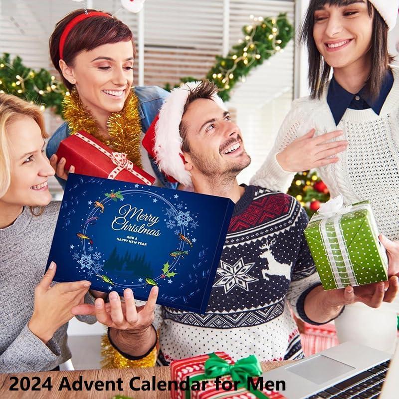 Fishing Advent Calendar 2024-24 Days of Premium Fishing Lures for Men, Teens, and Adults - The Ultimate Christmas Vacation Advent Calendar 2024 for Freshwater & Saltwater