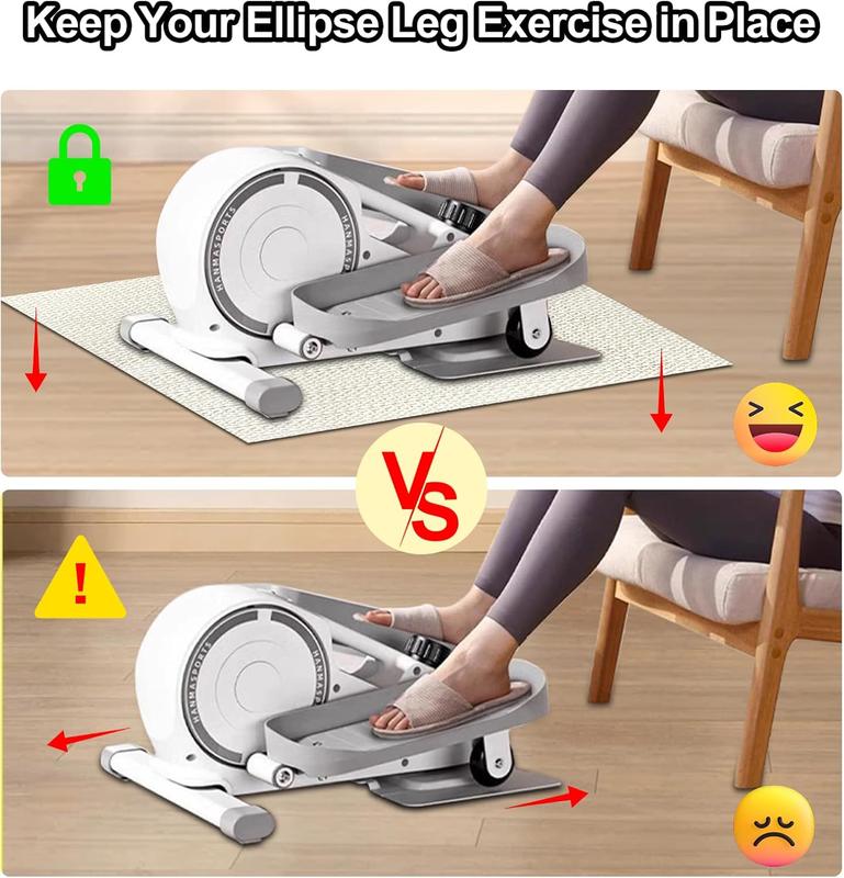 Non-Slip Mat for Elliptical Leg Exerciser Under Desk Pedal Machine Floor Protection