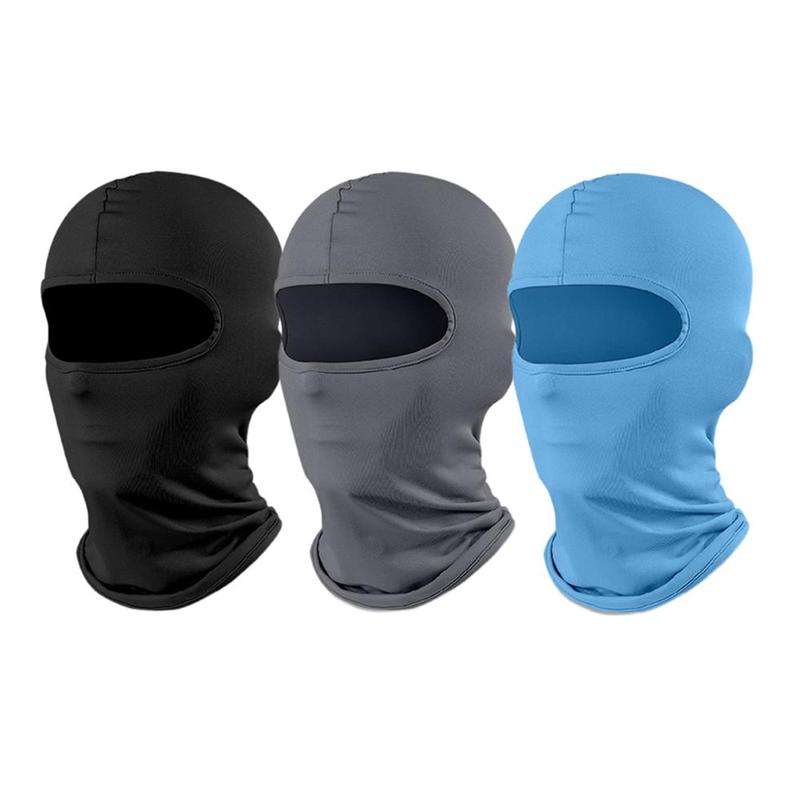 3pcs Balaclava Face Mask, UV Protection Lightweight Breathable Neck Gaiter Face Cover For Outdoor Cycling Climbing Hiking