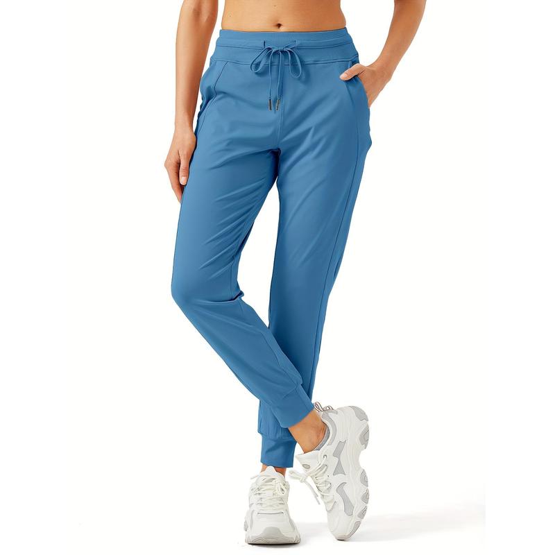 High Waisted Women's Joggers Pants With Zipper Pockets, Athletic Tapered Sweatpants For Workout, Lounge, And Casual Wear