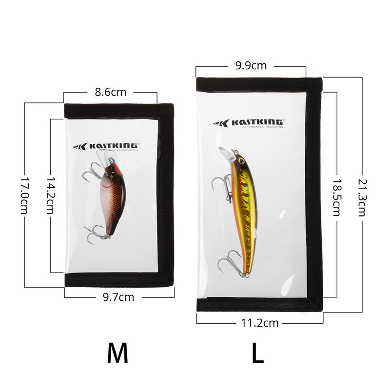 KastKing Fishing Lure Wraps, 4 Packs Lure Cover, Saltwater Resistant Fishing Gear, Fishing Hook Covers, Durable & Clear PVC Keeps Fishing Safe, Easily See Lures, Available in Two Sizes, Great Value