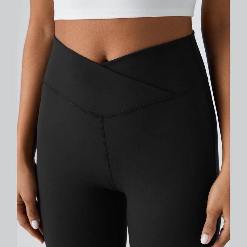 Halara High Waisted Crossover Flare Yoga Leggings