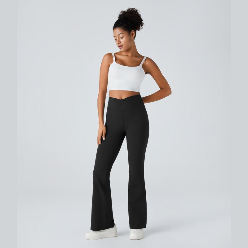 Halara High Waisted Crossover Flare Yoga Leggings