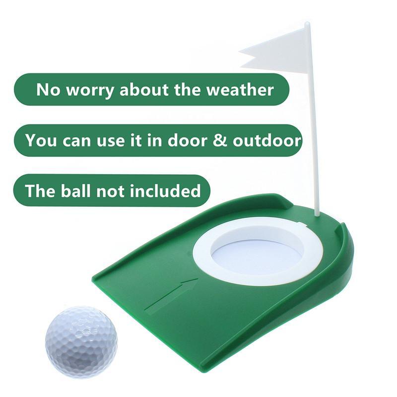 Indoor Outdoor Plastic Golf Training Aid With Hole And Flag, Golf Putting Training Aid, Golf Training Equipment For Indoor Outdoor