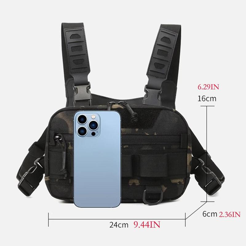 Men's Tactical Sports Backpack, Multifunctional Adjustable Strap Chest Bag, Outdoor Sports Bag for Cycling Hiking Climbing