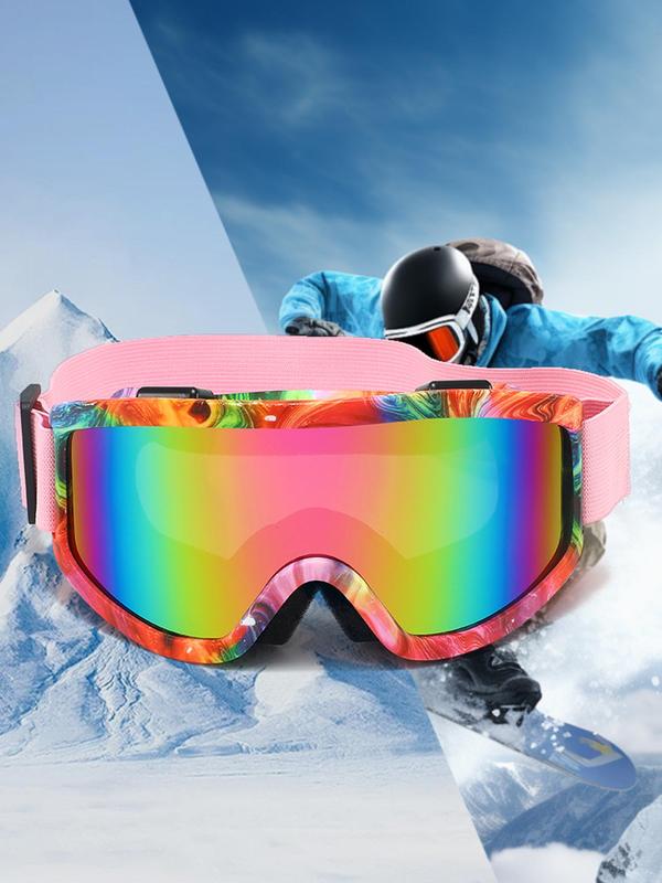 Ski Goggles, Outdoor Sports Goggles, Double Layer Sponge Design Goggles for Skiing, Snowboarding, Mountaineering, Hiking, Cycling