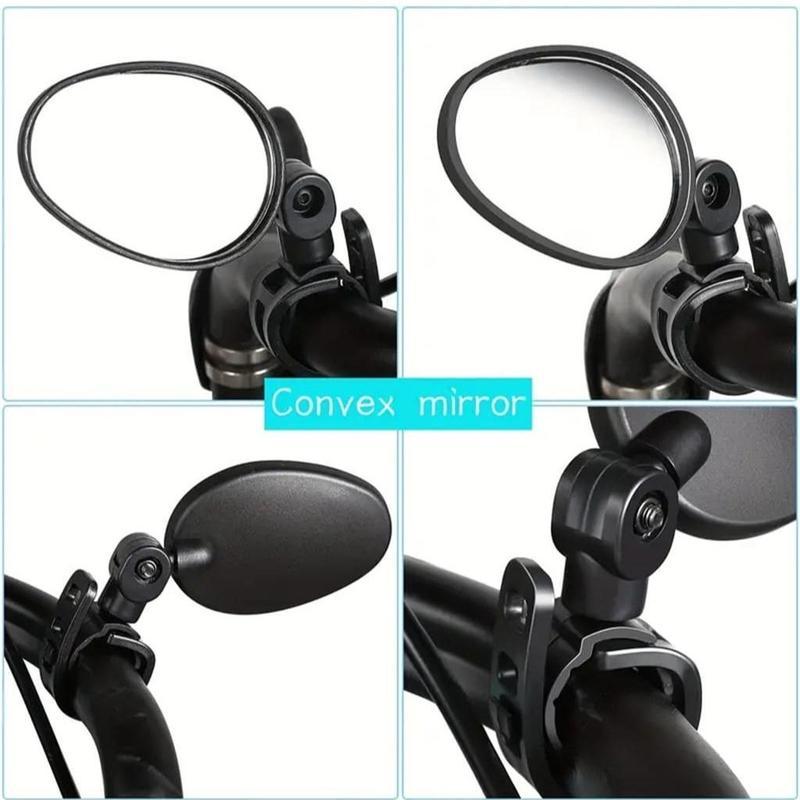 Bicycle Mirror, 2 Counts 360 Degree Adjustable Rotatable Handlebar Mirror, Wide Angle Bicycle Mirror, Cycling Rearview Mirror, Bike Accessories