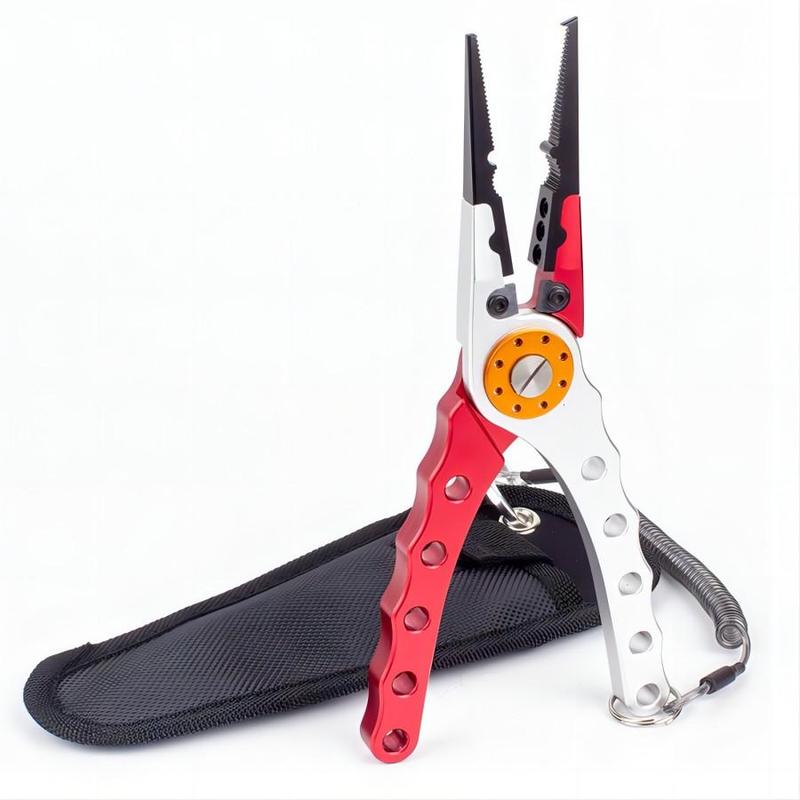 Multifunctional Fishing Pliers, Stainless Steel Fishing Pliers with Storage Bag, Portable Fishing Tool, Outdoor Fishing Accessories