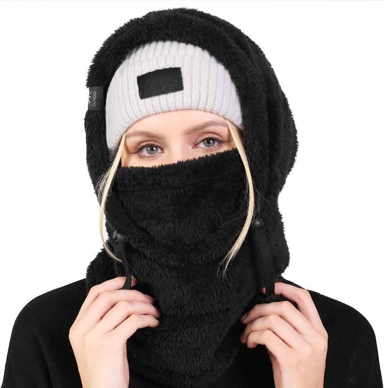 Balaclava Winter Ski Mask for Men and Women Cold Weather Fleece Windproof  Cover Hooded Scarf Hat  Warmer