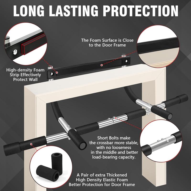 Upgrade Pull Up Bar for Doorway Multi-Grip Chin Up Bar Heavy Duty Pull Up Bar