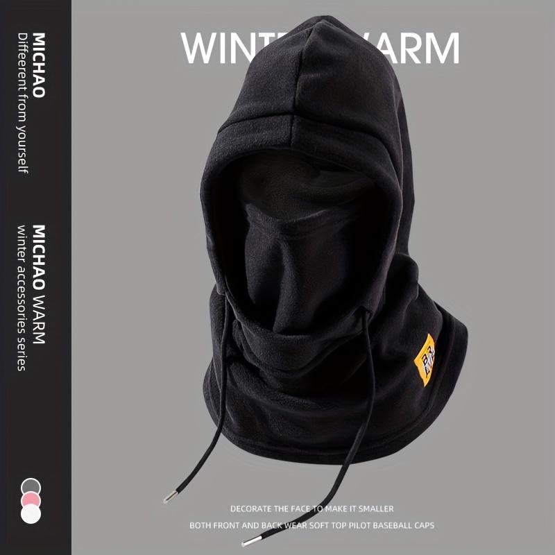 Windproof Winter Cycling Beanie - Plush Fleece Face Mask & Neck Warmer for Men and Women, One Size