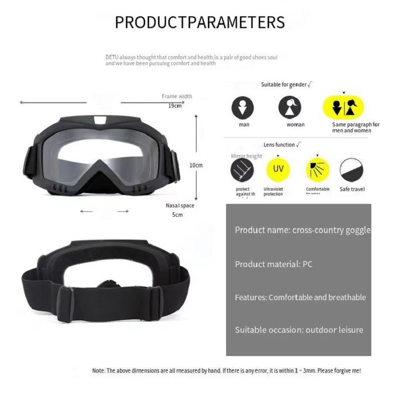 Protective Goggles Outdoor Motorcycle Windproof Sandproof Eyewear Tactical Anti-Explosion Face Shield Motocross Ski Glasses