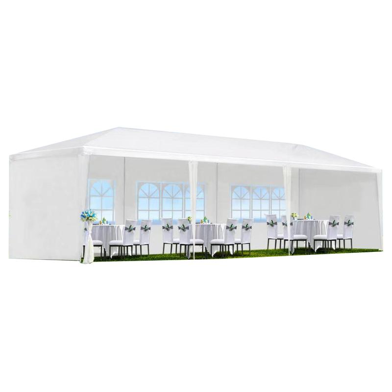 Wedding Party Canopy Tent Outdoor Gazebo with 5 Removable Sidewalls,10x30''