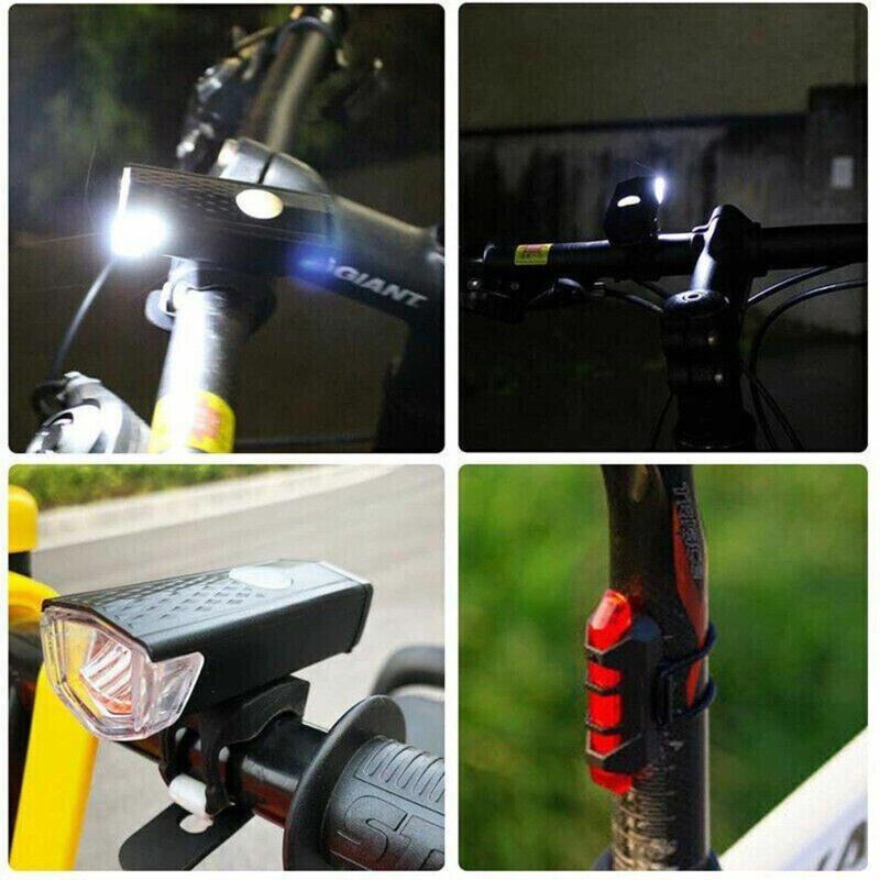 Buy 1 Get 1 Free！LED IPX6 Waterproof Bicycle Lights Set，Strong Durable Enery-saving Square Shaped Automatic Adjustable（2 PCS）