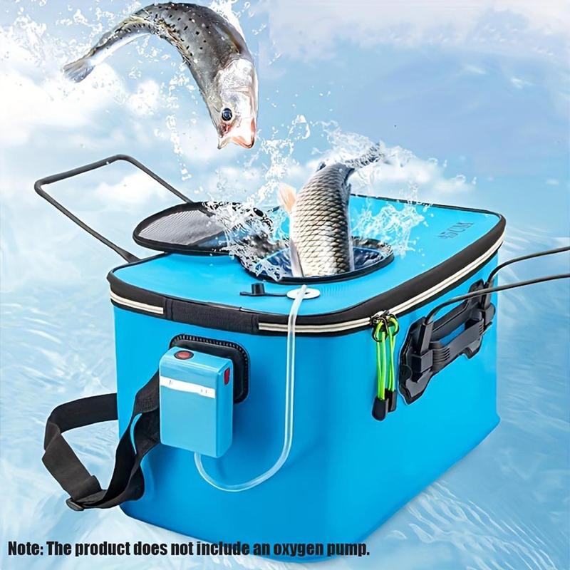 Foldable Fishing Bucket, 1 Count Thickened Fishing Box with Shoulder Strap, Portable Fishing Tool for Outdoor, Fishing Accessories for Outdoor, Christmas Gift