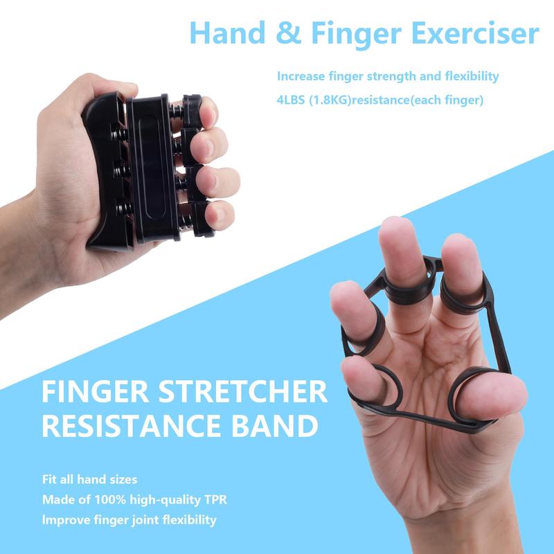 Adjustable Resistance Hand Grip Strengthener Set, 5 Counts set Hand Exerciser Kit, Fitness Equipment for Home Gym