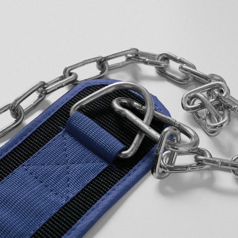 Gymreapers Dip Belt with Heavy-Duty Steel Chain - Navy, Perfect for Bodyweight Exercises and Dips