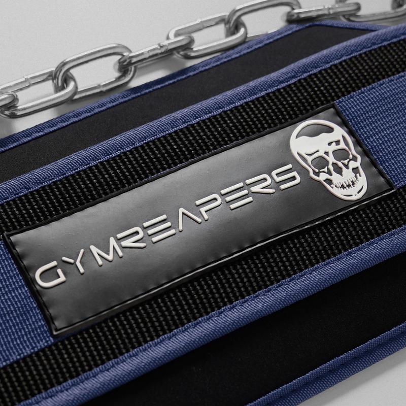 Gymreapers Dip Belt with Heavy-Duty Steel Chain - Navy, Perfect for Bodyweight Exercises and Dips