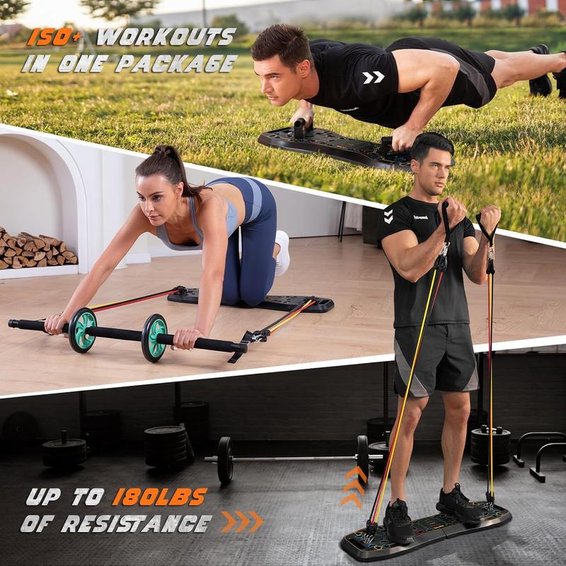 LALAHIGH Portable Home Gym System: Get Fit Anywhere with This Compact Home Gym Equipment! Perfect for those with a busy lifestyle, it lets you work on your abs, arms, glutes, and back efficiently, making fitness accessible to everyone.