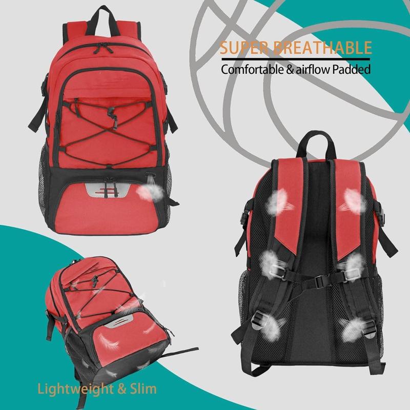 Basketball Backpack Large Sports Bag with Separate Ball holder  and  Shoes compartment, Best for Basketball, Soccer, Gym