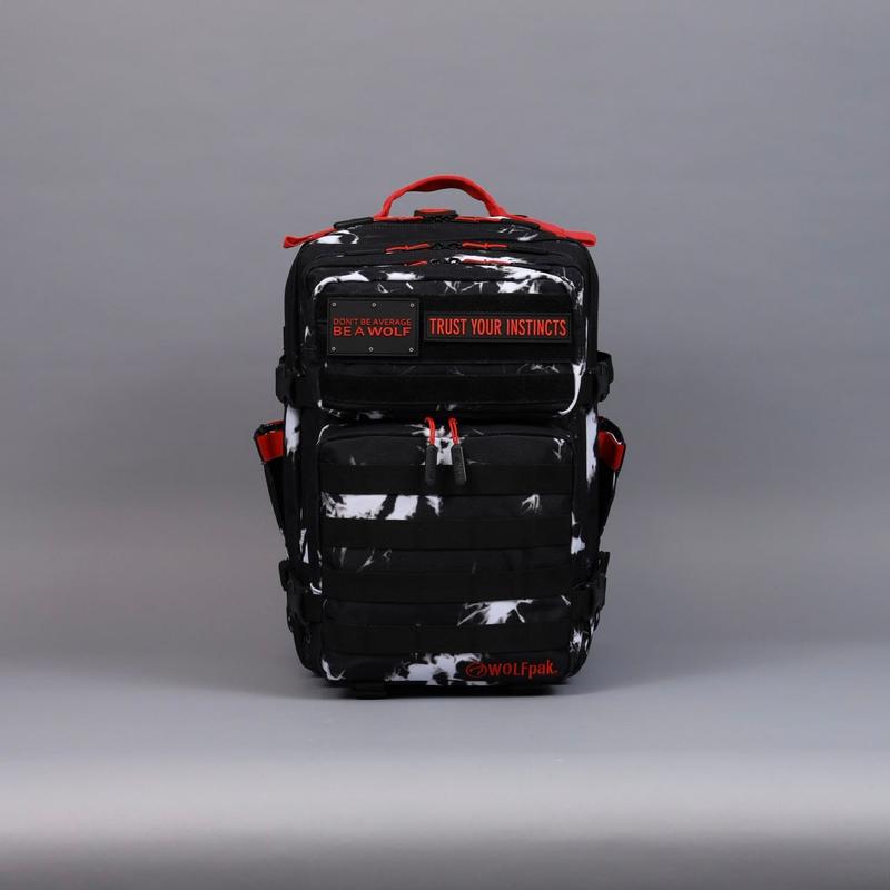 35L Backpack Black Lightning Immortal Red