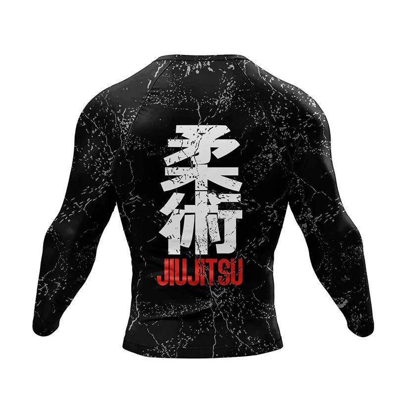 New kimono jiu jitsu rashguard for men MMA T-shirt + pant 4 pcs set Muay Thai shorts BJJ rash guard gym boxing jerseys sportswear