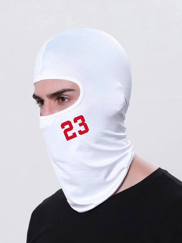 Number 23 Print Balaclava Face Mask, Windproof Sun Protection Face Covering, Outdoor Cycling Face Mask for Men & Women