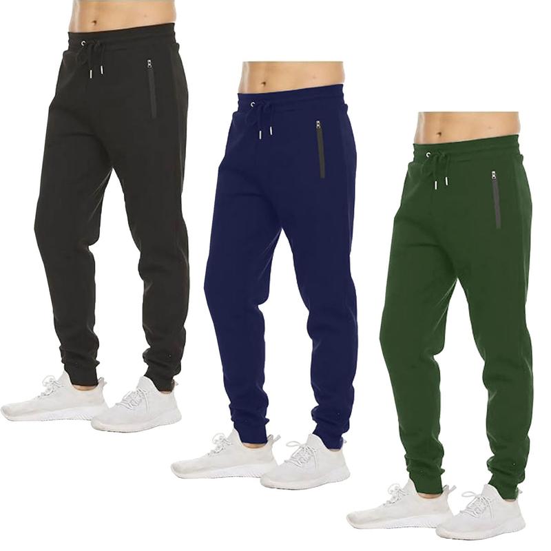 3-Pack Men's Slim Fit Fleece Lined Joggers (Sizes - S to 3XL)