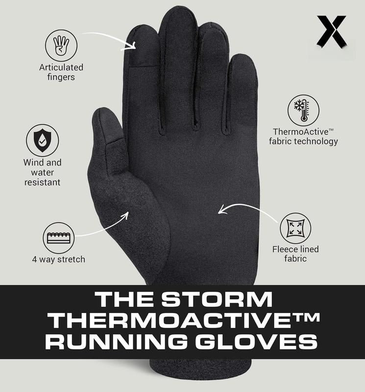 Running Glove Liners - Thermal Winter Gloves for Men & Women - Ski Glove Liners - Men's Winter Gloves for Cold Weather