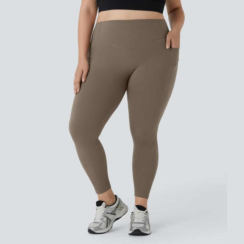 Halara SoCinched High Waisted Butt Lifting Tummy Control Side Pocket Shaping Training UltraSculpt Plus Size Leggings